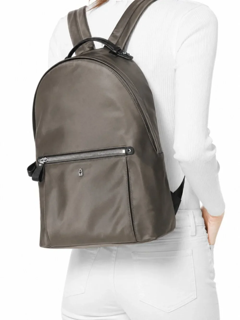 Michael Kors Kelsey Backpack Graphite | Travel Laptop Bag w/ Trolley Sleeve